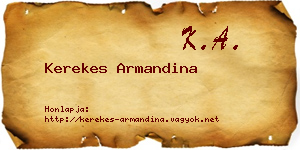 Kerekes Armandina névjegykártya